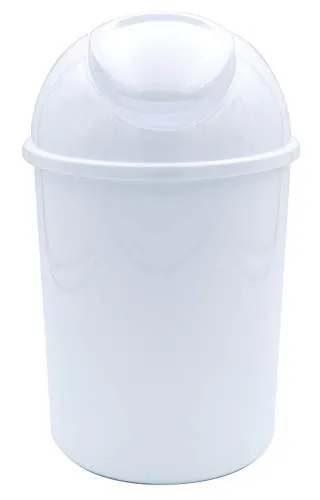 RIDDER Kosmetikeimer, Abfalleimer mit Schwingdeckel Eco 5 L weiß