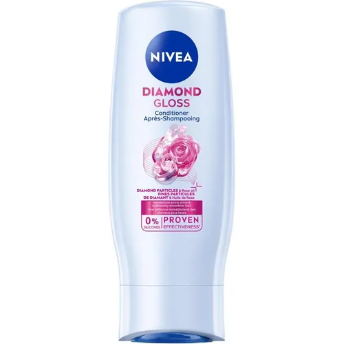 Nivea Diamond Gloss Conditioner, 200 ml - Haarspülung für glänzendes und geschmeidiges Haar, angereichert mit Macadamia-Öl für intensive Pflege und Schutz vor Frizz.