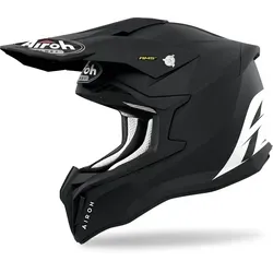 Airoh Motocross-Helm Strykker Schwarz Matt - Motorradhelm für Erwachsene, bietet optimale Sicherheit und Komfort beim Fahren im Gelände, ideal für Motocross-Enthusiasten.