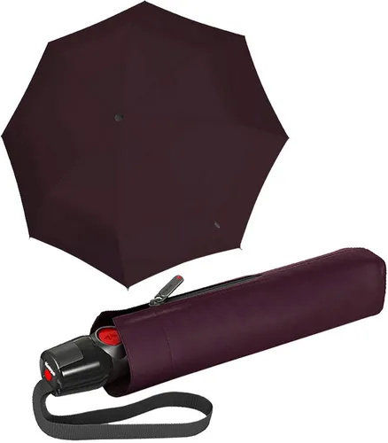 Knirps® Taschenregenschirm T.200 Duomatic mit leichtgängiger Auf-Zu-Automatik, einfarbig - d'red