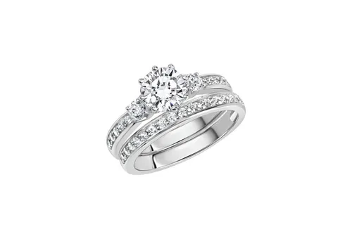 Zeeme Silber Ring 925 mit Zirkonia in weiß von ZEEme