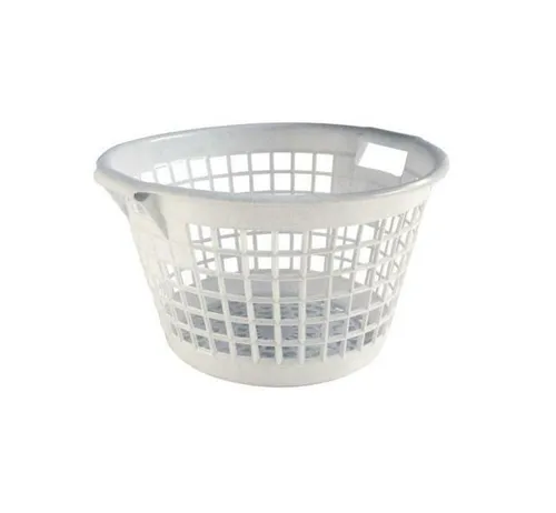 Bekaform Wäschekorb Kunststoff rund Ø 46 cm Höhe 27 cm Universalkorb Grau/Granit