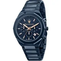 MASERATI R8873642008 Stile Chronograph Herrenuhr 45mm - Chronographen mit 10ATM Wasserdichtigkeit, sportlichem Design und hochwertigem Edelstahl, ideal für aktive Herren.