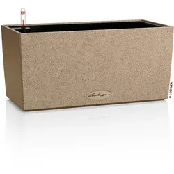 Lechuza Blumenkasten Balconera Stone 40 Sandbeige - Garten-Zubehör mit integriertem Wasserspeicher für optimale Pflanzenpflege, ideal für Balkone und Terrassen in stilvollem Sandbeige und robuster Steinoptik.