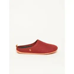 Gottstein Filzhausschuh Wool Slide-in für Damen & Herren - 100% Schurwolle Pantoffel in Re-red/Orange, Größe 38 - Hausschuhe aus 100% Schurwolle, bequem und pflegeleicht. Ideal für drinnen und draußen mit elastischem Fersenriemen für perfekten Halt.