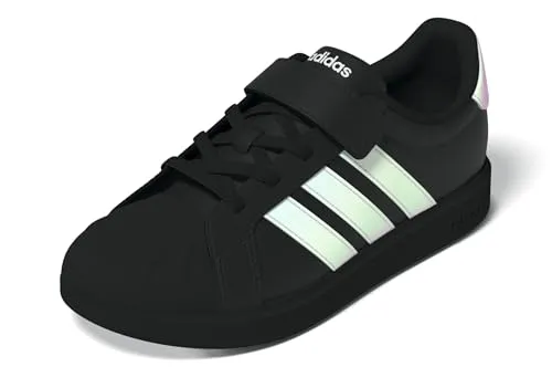 adidas Unisex Kinder STREETTALK Schuhe, core Black/Iridescent/FTWR White, 33 EU - Bequeme Kinder-Sneaker mit elastischen Schnürsenkeln und praktischem Klettverschluss. Ideal für den täglichen Einsatz mit strapazierfähigem Obermaterial und rutschfester Gummisohle.
