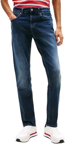 Tommy Jeans Herren Scanton Ai1264 Slim Denim Jeans - Moderne Five-Pocket-Jeans mit Tommy Jeans Branding und Flaggenpatch, perfekt für einen lässigen Look.