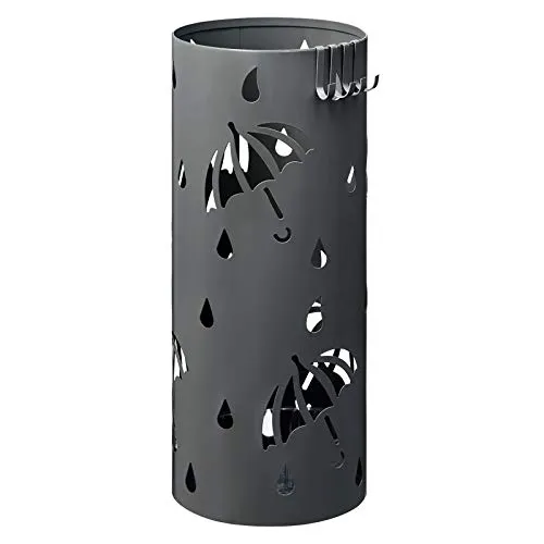 WOLTU Regenschirmständer aus Eisen, Ø20 x H49cm in grau von WOLTU