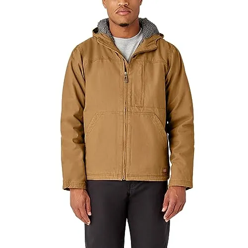 Dickies Herren Duck Canvas High Pile Fleece Lined Jacke - TJ360 - Funktionsjacke mit warmem Fleece-Futter, ideal für kalte Arbeitsumgebungen und Outdoor-Aktivitäten.