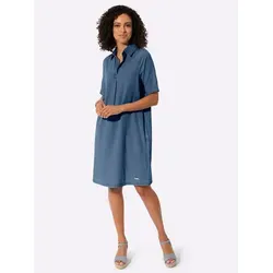 Witt Etuikleid Jeans-Kleid Kurzarm blau 36