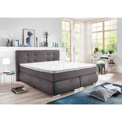 Sun Garden BX1630 Boxspringbett 180x200 cm - Luxuriöser Schlafkomfort - Betten – Großzügige Liegefläche für Paare mit integrierter Komfortschaum-Topper für optimale Druckentlastung und Rückenunterstützung.