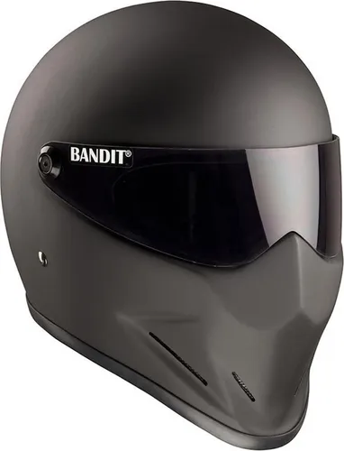 Bandit Crystal Helm schwarz matt XL (61/62) - Stylischer Bandit Crystal Helm mit Fiberglas-Schale und 3mm Rennvisier. Ideal für Motorradfahrer, die Wert auf Design und Sicherheit legen. Inklusive leicht getöntem Visier.
