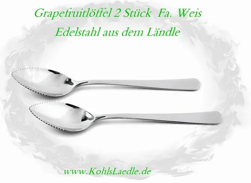 Grapefruitlöffel, 2 Stück, 16cm, Edelstahl - Fa. Weis