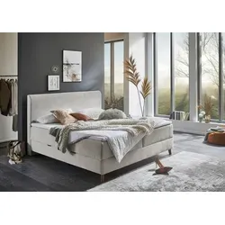 meise.möbel Boxspringbett Memphis 160 x 200 cm Cord Beige