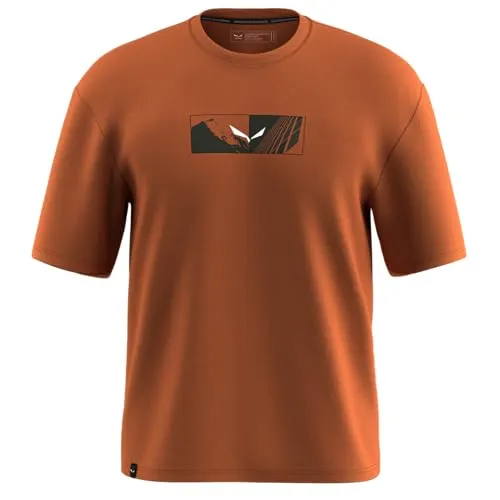 Salewa Eagle Hybrid Loose Herren T-Shirt - Braun - Größe L - Herren-Shirts mit innovativem Hybrid-Design für optimalen Komfort und Bewegungsfreiheit beim Outdoor-Sport.