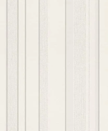 Rasch Tapete 755305 - Helle Vliestapete mit Streifen und Struktur in Beige und Creme, Landhaus Tapete