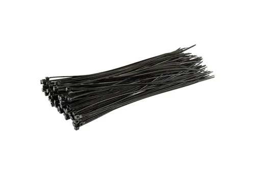 Kabelbinder Set 100 Stück Schwarz 250 mm x 2,5 mm - Praktisches Set mit 100 schwarzen Kabelbindern (250 mm x 2,5 mm) für Ordnung und Sicherheit. Mit einer Zugfestigkeit von 8,1 kg bieten sie zuverlässigen Halt – ideal für Innen- und Außenanwendungen. Robustes Nylon 66 sorgt für Langlebigkeit.
