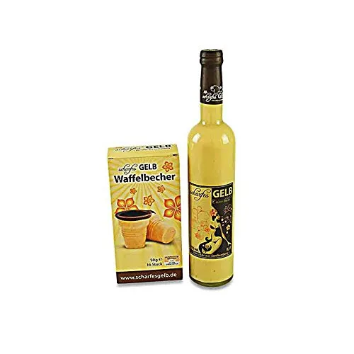 'scharfes GELB' Classic und 'scharfes GELB' Waffelbecher Probierpaket