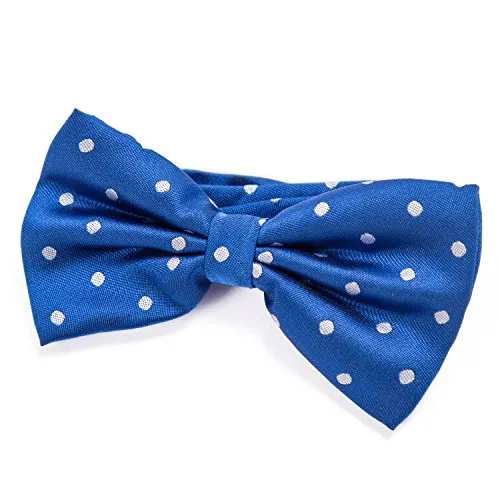 DonDon Edle gepunktete blaue Fliege bzw. Schleife mit Haken in blau von DonDon