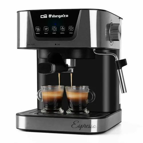 Orbegozo EX 6000 - Kaffeemaschine für Espresso und Cappuccino, 20 Bar Druck, 1,5 l Behälter, ideal für Einzeldosierungen und perfekten Milchschaum