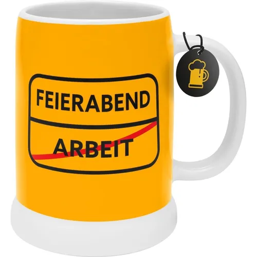 GRUSS & CO Bierkrug Motiv Feierabend: Geschenkartikel mit Spruch Feierabend ...