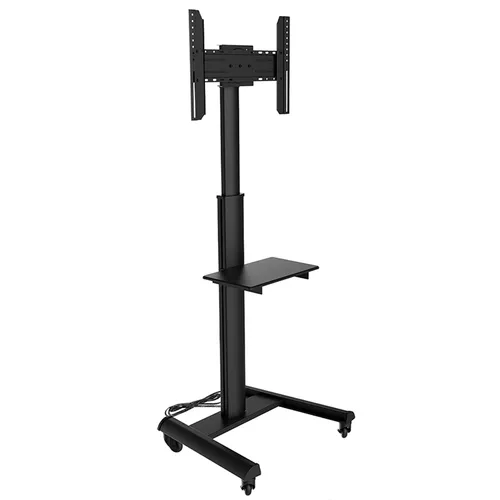 XTRARM Proton 500 mobiler TV Ständer Schwarz - TV-Empfehlung ca.: 32-75 Zoll - VESA 200x200 ... 400x400 ... 600x400 mm - Rotierbar