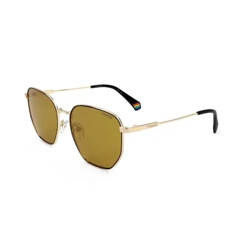 POLAROID PLD 6214/S/X Sonnenbrille, Goldgelb, 56 Unisex, Erwachsene, gold gelb, 56