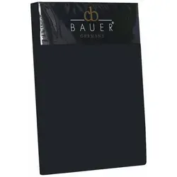 Curt Bauer Spannbettlaken Schwarz 90 x 200 cm - Hochwertiges Spannbettlaken aus 100 % Baumwolle mit elegantem Glanz. Ideal für Matratzen bis 19 cm Höhe. Waschbar bei 60 °C und trocknergeeignet für einfache Pflege.