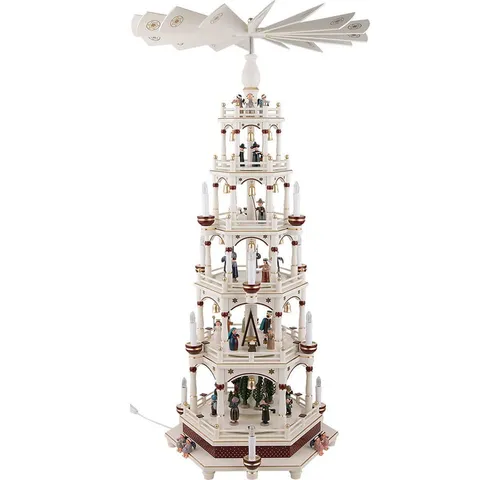 KWO Kunstgewerbe Werkstätten Weihnachtspyramide 6-stöckige