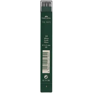 FABER-CASTELL 127106 - 10 Fallminen TK 9071, Minenstärke 3,15 mm, Härtegrad 6B