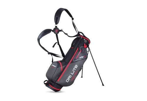 BIG MAX Dri Lite Seven 7 Standbag - Schwarz/Rot - Golftasche für Herren, wasserabstoßend mit integriertem Kühltasche und gepolstertem Schultergurt für maximalen Komfort auf dem Golfplatz.