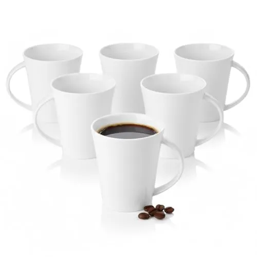 Wilmax Teetassen & Kaffeetassen 6er Set - Elegante Porzellantassen für Tee und Kaffee - Bechersets: Hochwertiges 6er Set aus feinem Porzellan, ideal für Tee und Kaffee, vereint stilvolles Design mit langer Lebensdauer und ist das perfekte Geschenk.