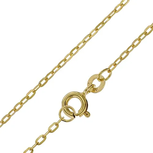 trendor Halskette Gold 333/8K Flachanker-Design - Elegante 1,3 mm breite Goldkette aus Echtgold für Damen, ideal als Geschenk in attraktiver Box, zeitlose Eleganz für jeden Anlass.