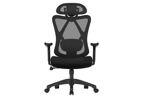 SONGMICS Ergonomischer Bürostuhl mit verstellbarer Lenden- und Kopfstütze - Bürostuhl für komfortables Arbeiten im Home Office, mit höhenverstellbarer Lendenstütze und Kopfstütze für optimale Ergonomie und Unterstützung.