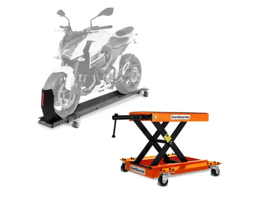 ConStands Motorradheber Set Rangierschiene + Hebebühne S1 von ConStands