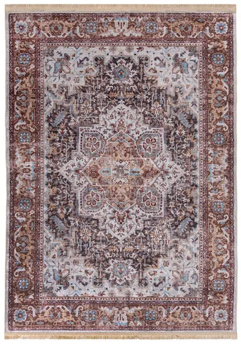 Mazovia Orientalisch Vintage Teppich - Waschbar und Rutschfest - 120 x 170 cm - Der VICTORIA Teppich vereint stilvolles orientalisches Design mit praktischer Waschmaschinenfähigkeit. Ideal für stark frequentierte Bereiche, bietet er Sicherheit durch rutschfeste Unterseite und sorgt für ein angenehmes Wohnambiente.