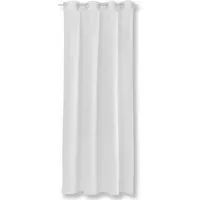 Bestgoodies Dekoschal Ellen Ösen Blickdicht 140 cm x 175 cm Weiß 2er Pack