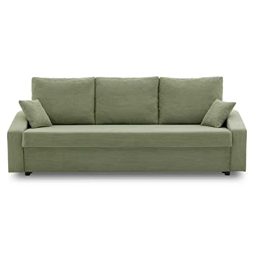 Couch Dorma mit schlaffunktion, einfacher Aufbau, modernes Design, polstermöbel. Schlafcouch zum Wohnzimmer. Widerstandsfähiges, Minimalistisches Design (POSO 047)