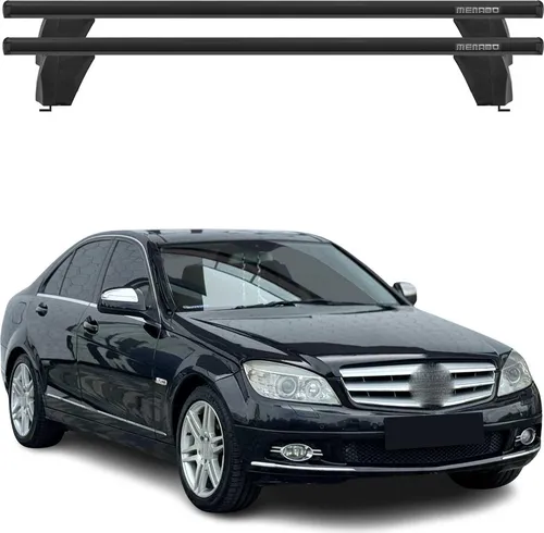 OMAC Dachträger für Mercedes C Klasse W204 (2007-2013) - Dachgepäckträger aus hochwertigem, leichtem Aluminium, abnehmbar und wasserbeständig. Ideal für Fahrräder, Ski und Gepäck, vereinfacht Ihre Reisen und maximiert den Platz.