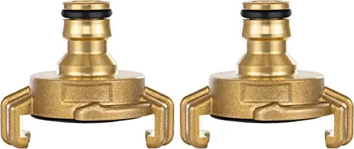 Poppstar 2er-Set Messing Schnellkupplung System Geka auf Steckkupplung für Gartenschlauch