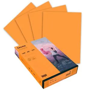 Inapa Kopierpapier tecno colors, 2100011375, A4, 160g/qm, intensivorange, 250 Blatt