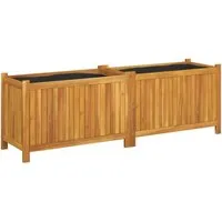 vidaXL Pflanzkübel - Blumenkasten aus massivem Akazienholz, langlebig und ideal für Garten, Balkon oder Terrasse