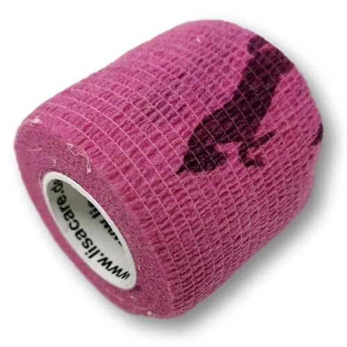LisaCare Bandagen Pony - 4 Rollen 5cm breit - Pflasterverband für Haustiere & Pferde - kohäsiv, selbsthaftend, elastisch - Riesige Farb- & Motivauswahl (Pferde Pink)