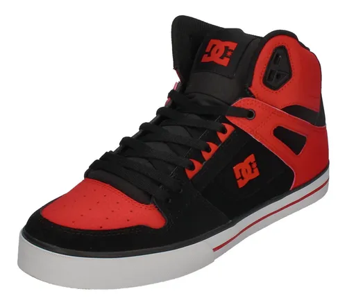 DC Shoes Pure High Top WC Sportschuhe Rot EU 47 - Sneaker mit Mid-Cut-Schnitt, abriebfester Gummisohle und schaumstoffgepolsterter Zunge für optimalen Komfort und Stabilität – ideal für Skateboarding und Freizeit.