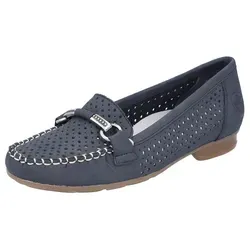 Elegante Damen Mokassin RIEKER, Gr. 40, dunkelblau in blau von Rieker