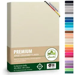 leevitex® Spannbettlaken Premium Elasthan in weiß von Leevitex