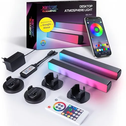 Xantron LED Lightbar - RGB Musik TV kompatible Hintergrundbeleuchtung, app-steuerbar und ideal für faszinierende Lichtshows
