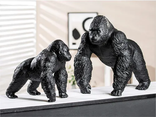 GILDE Figur Gorilla Kunstharz schwarz 21x29,5x26cm - Statuen - Elegante Gorilla-Figur aus hochwertigem Kunstharz, 26 cm hoch, sorgt für stilvolle Akzente in jedem Raum.