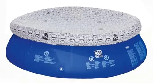 HappyPeople 158962 Poolabdeckung-16367 Star Wars Poolabdeckung, Durchmesser circa 250 cm, passend für Quick-Up-Pools 240 cm, verschiedene, Blau