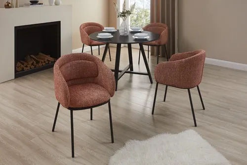 riess-ambiente Esszimmerstuhl FLORENZ rostrot / schwarz von Riess-Ambiente